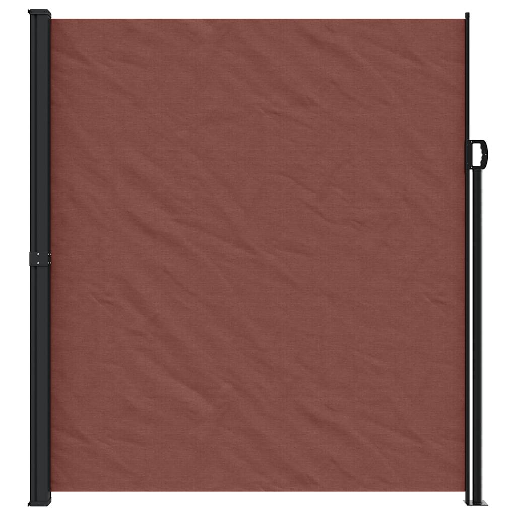 vidaXL Retractable Side Awning Brown 220x600 cm 3