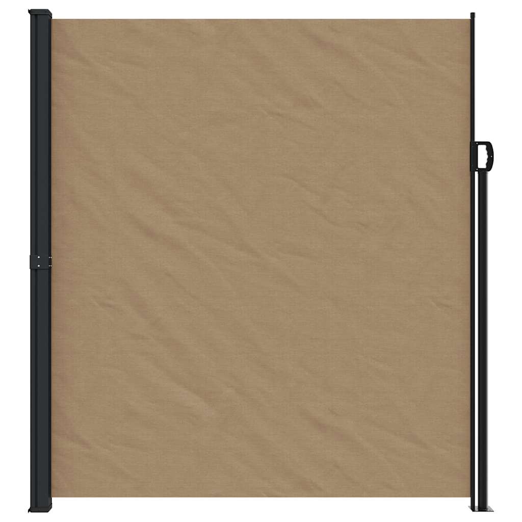 vidaXL Retractable Side Awning Taupe 220x600 cm 3