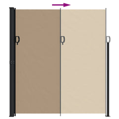 vidaXL Retractable Side Awning Taupe 220x600 cm 5