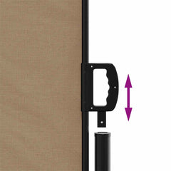 vidaXL Retractable Side Awning Taupe 220x600 cm 6