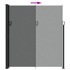 vidaXL Retractable Side Awning Anthracite 220x600 cm 6