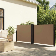 vidaXL Retractable Side Awning Taupe 100x600 cm 1