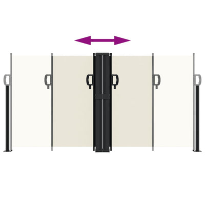 Retractable Side Awning Cream 120x600 cm