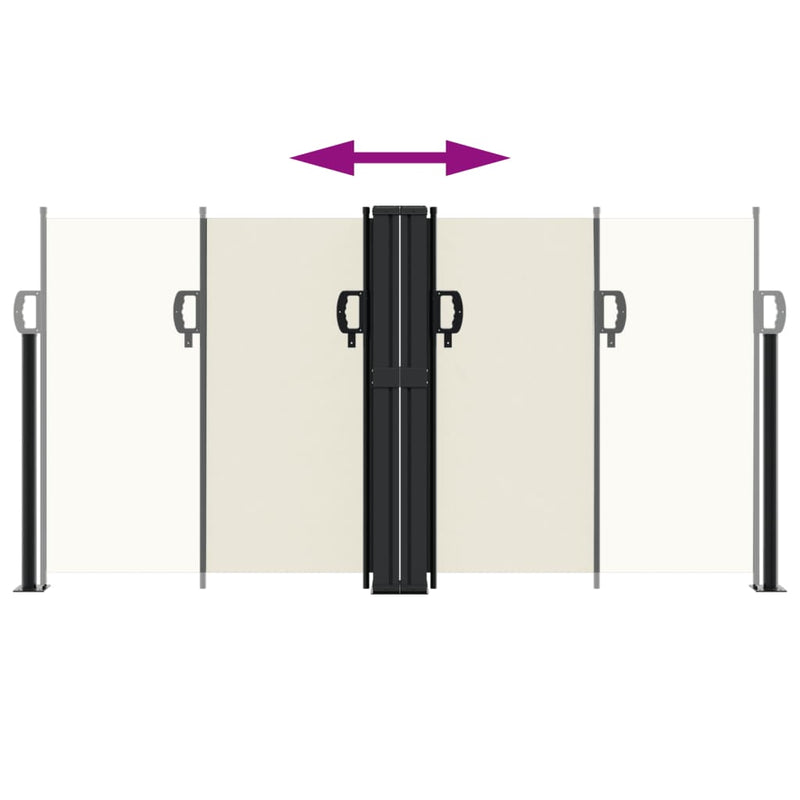 Retractable Side Awning Cream 120x600 cm