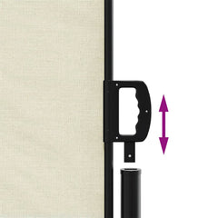 vidaXL Retractable Side Awning Cream 120x600 cm 6