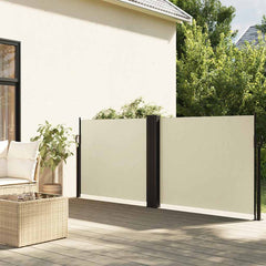 vidaXL Retractable Side Awning Cream 120x600 cm 1