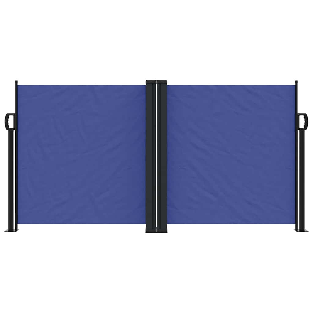 vidaXL Retractable Side Awning Blue 120x600 cm 3