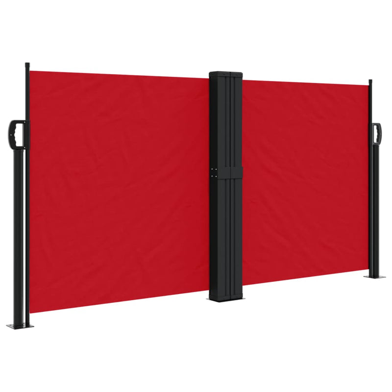 Retractable Side Awning Red 120x600 cm