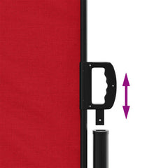 vidaXL Retractable Side Awning Red 120x600 cm 6