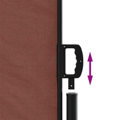 vidaXL Retractable Side Awning Brown 120x600 cm 6