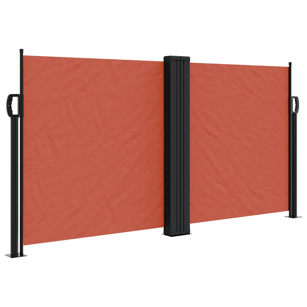 vidaXL Retractable Side Awning Terracotta 120x600 cm 2