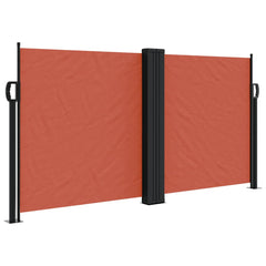 vidaXL Retractable Side Awning Terracotta 120x600 cm 2
