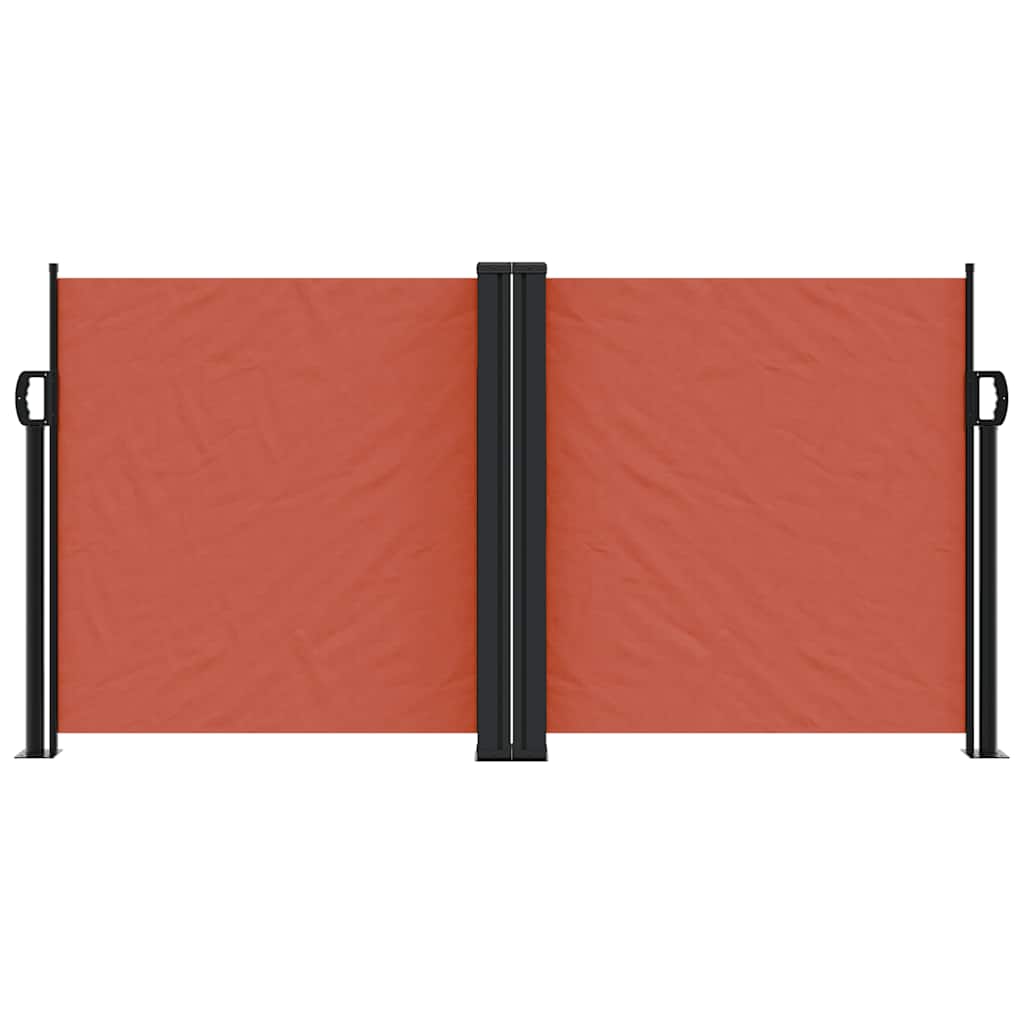 vidaXL Retractable Side Awning Terracotta 120x600 cm 3
