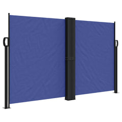 vidaXL Retractable Side Awning Blue 140x600 cm 2