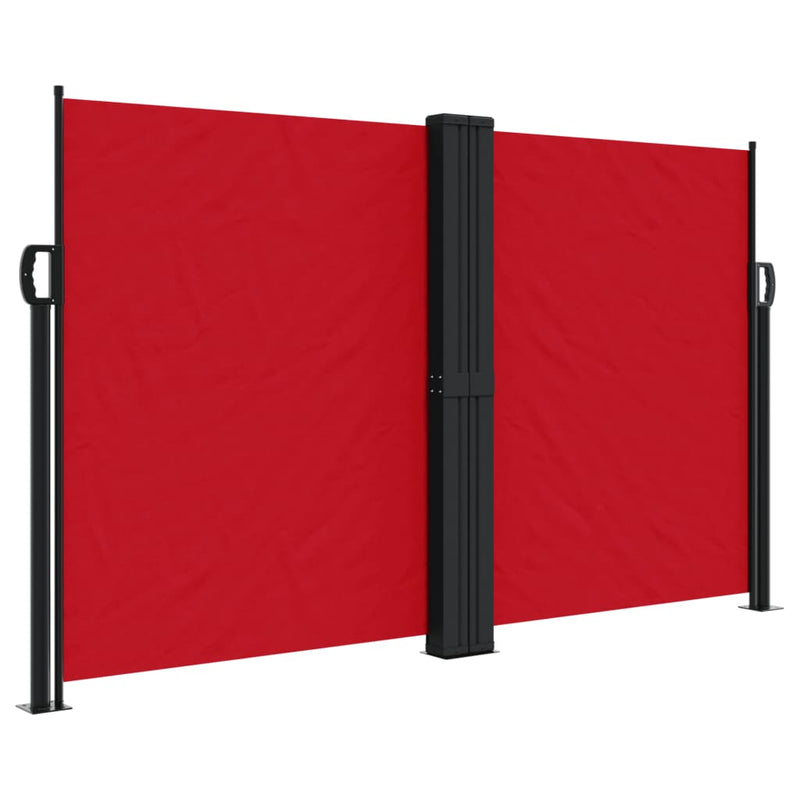 Retractable Side Awning Red 140x600 cm