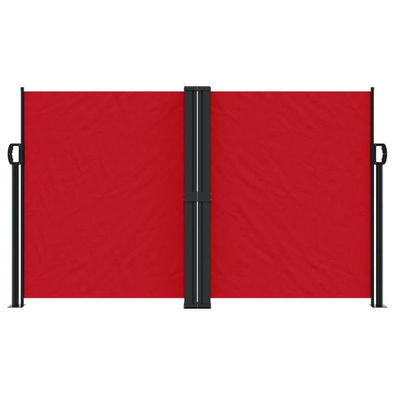 Retractable Side Awning Red 140x600 cm