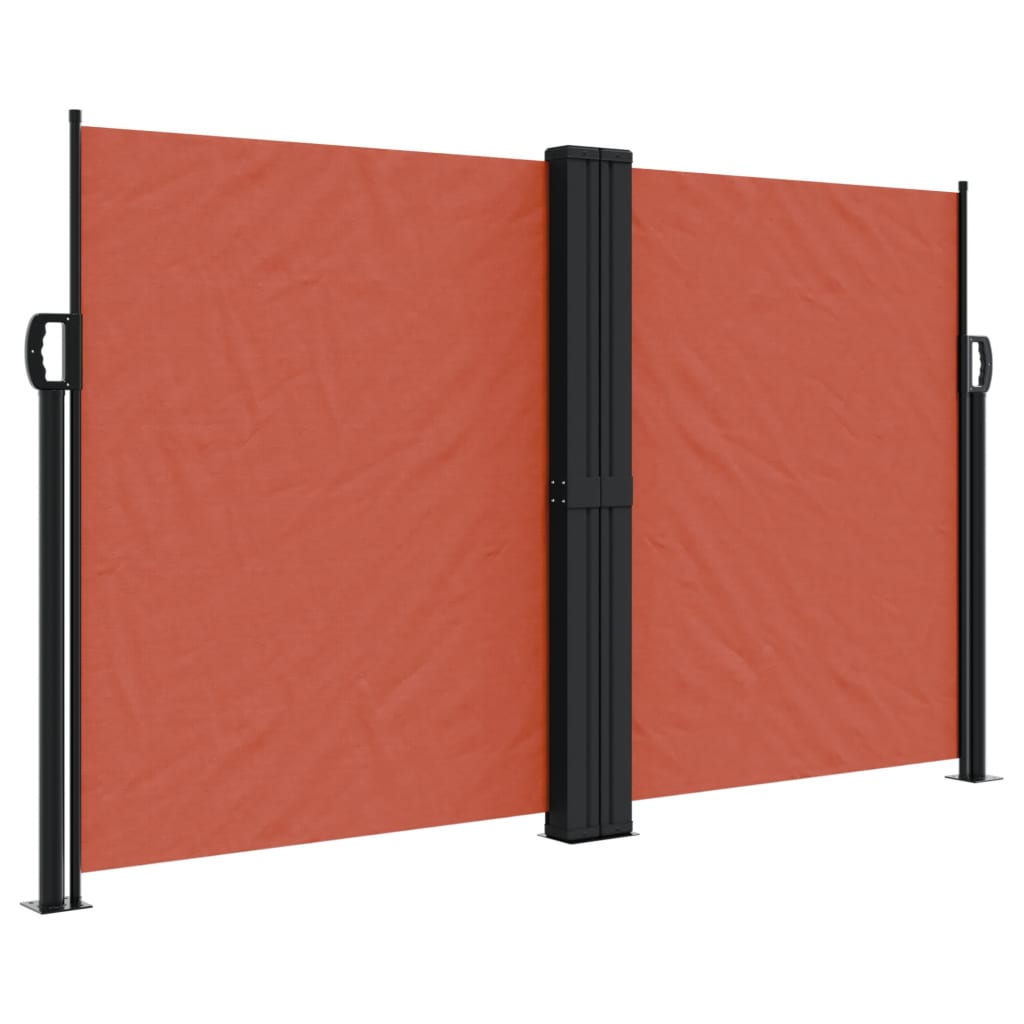 vidaXL Retractable Side Awning Terracotta 140x600 cm 2