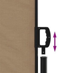vidaXL Retractable Side Awning Taupe 140x600 cm 6