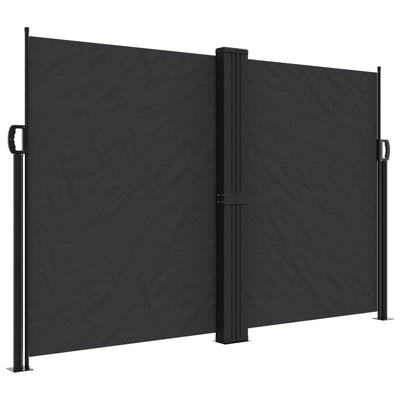 Retractable Side Awning Black 160x600 cm