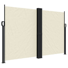 vidaXL Retractable Side Awning Cream 160x600 cm 2