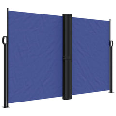 vidaXL Retractable Side Awning Blue 160x600 cm 2