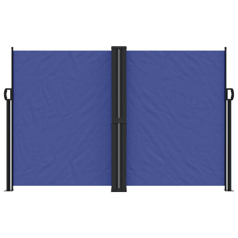 Retractable Side Awning Blue 160x600 cm