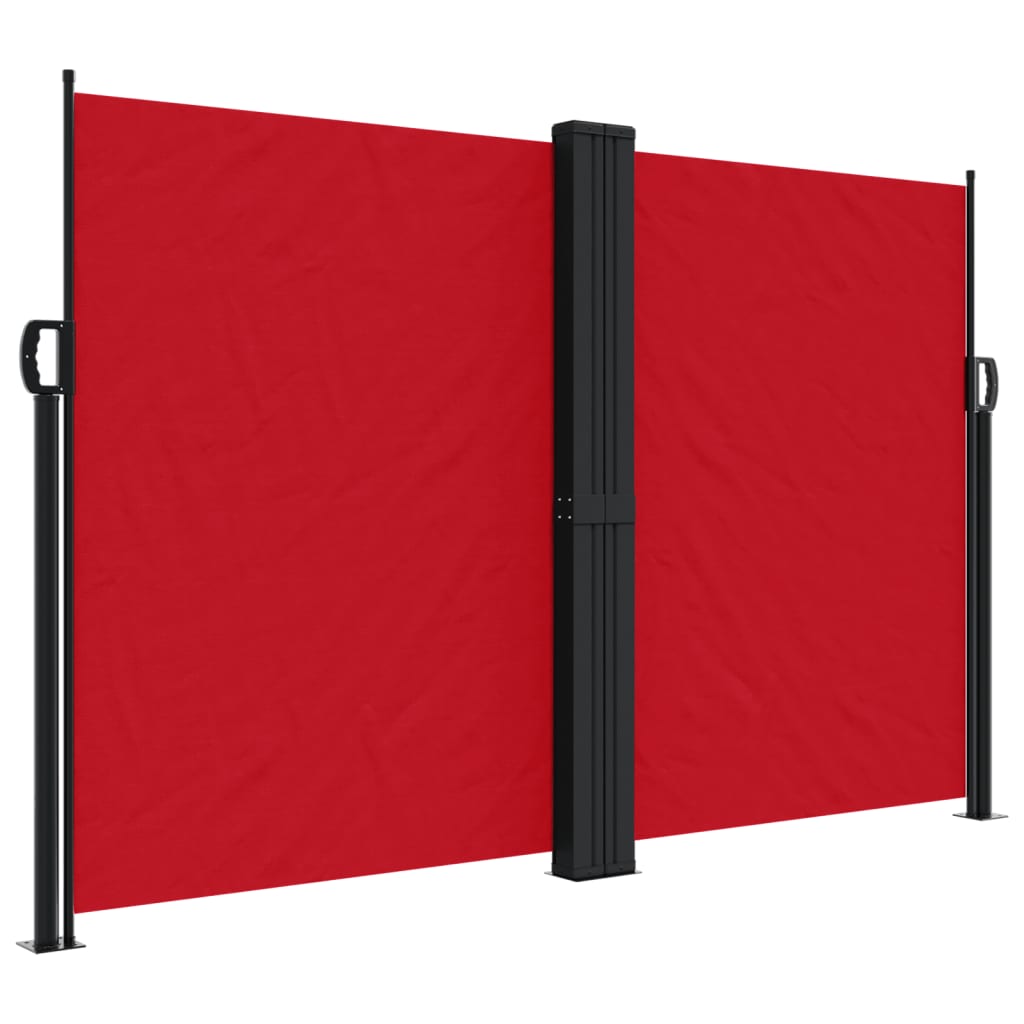 vidaXL Retractable Side Awning Red 160x600 cm 2