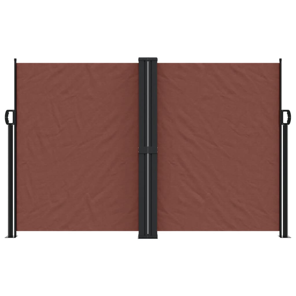 vidaXL Retractable Side Awning Brown 160x600 cm 3