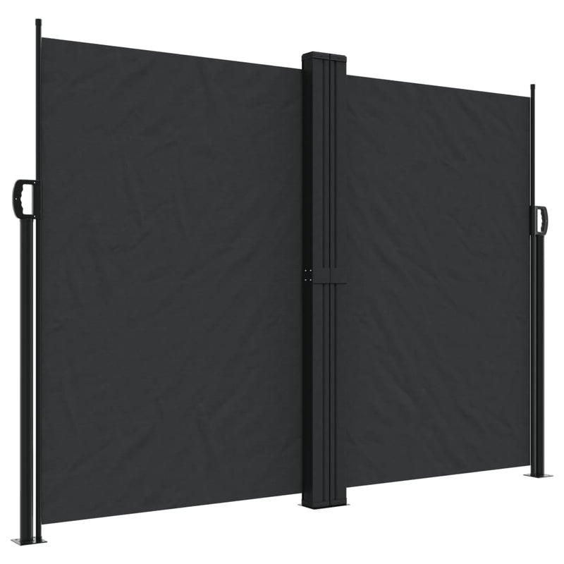 Retractable Side Awning Black 180x600 cm