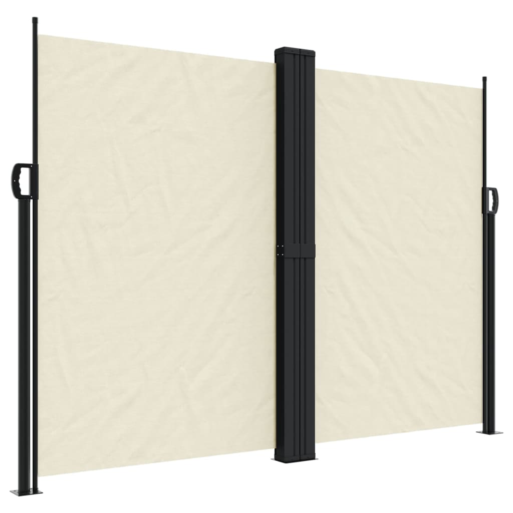 vidaXL Retractable Side Awning Cream 180x600 cm 2