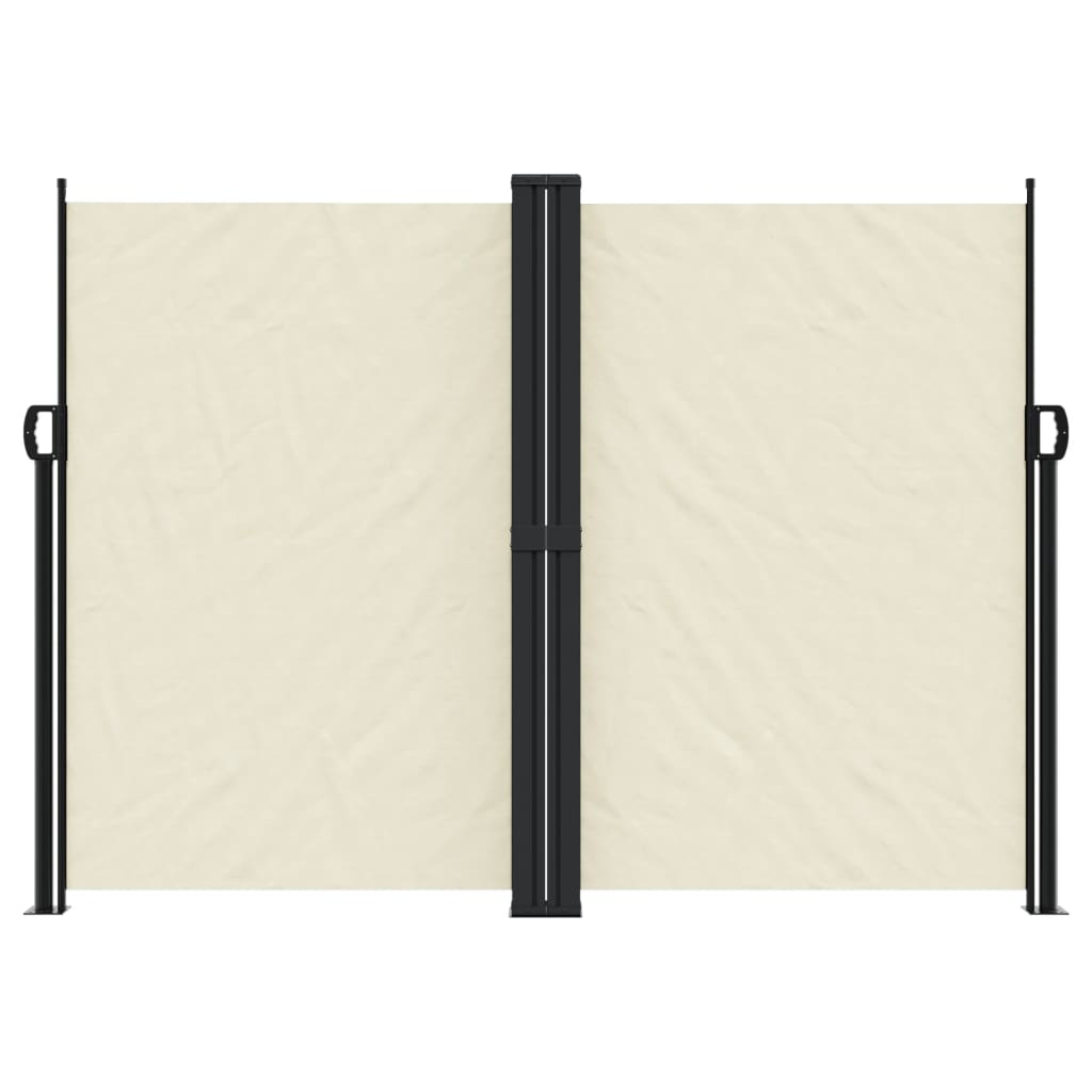 vidaXL Retractable Side Awning Cream 180x600 cm 3