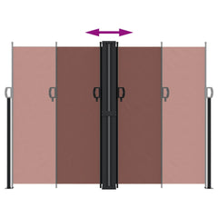 vidaXL Retractable Side Awning Brown 180x600 cm 5