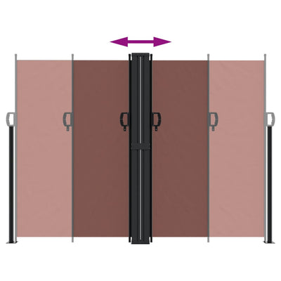 Retractable Side Awning Brown 180x600 cm