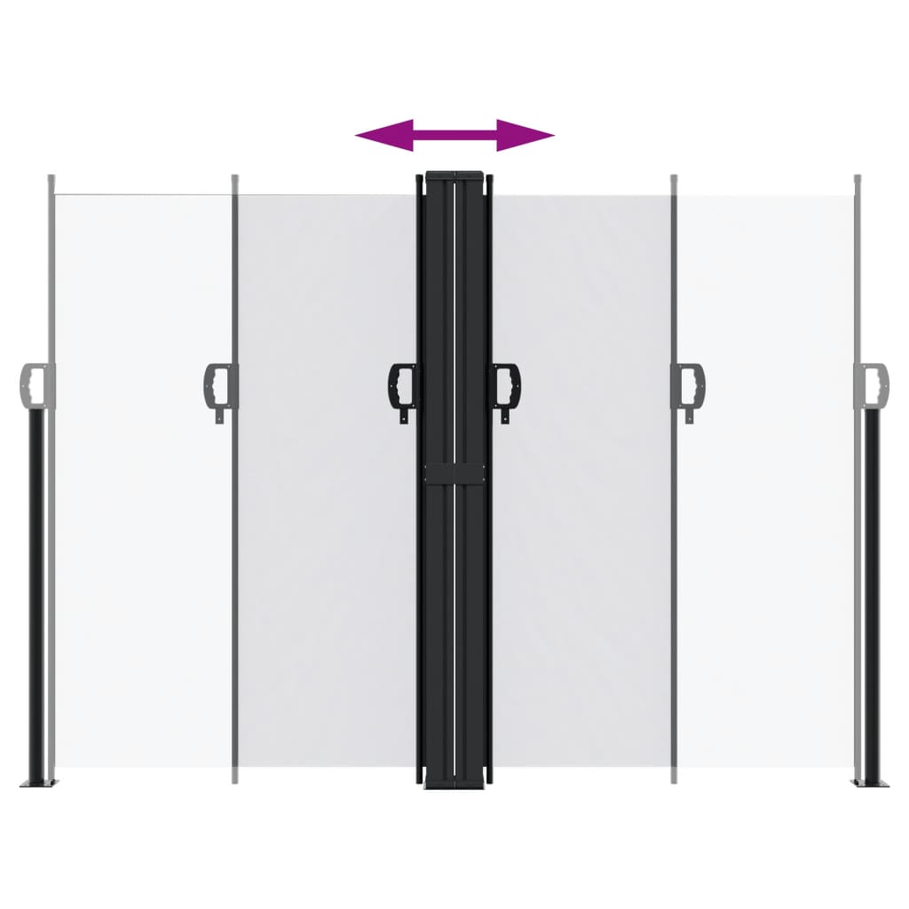 vidaXL Retractable Side Awning White 180x600 cm 5