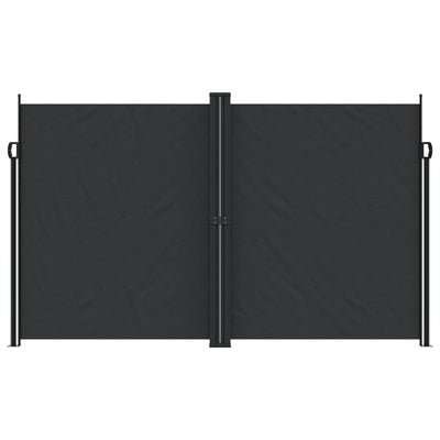 Retractable Side Awning Black 200x600 cm