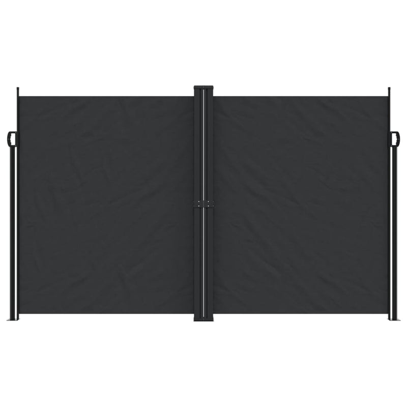 Retractable Side Awning Black 200x600 cm