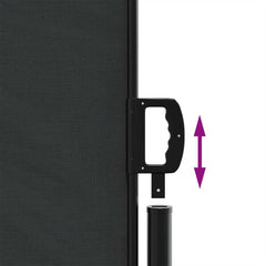 vidaXL Retractable Side Awning Black 200x600 cm 6