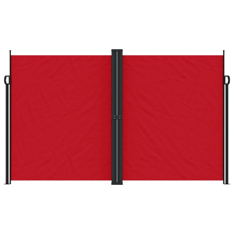 Retractable Side Awning Red 200x600 cm