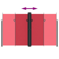vidaXL Retractable Side Awning Red 200x600 cm 5