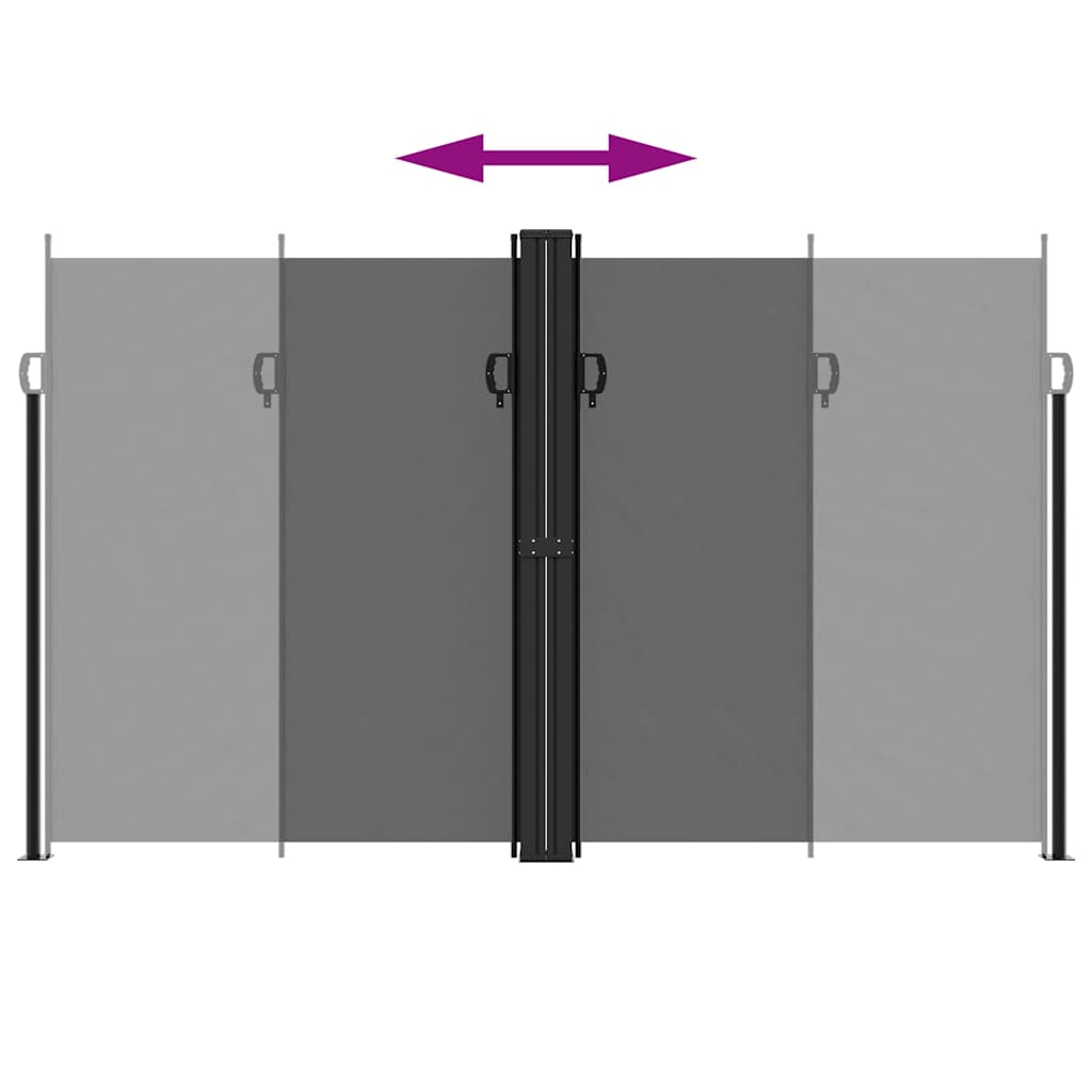 vidaXL Retractable Side Awning Anthracite 200x600 cm 5