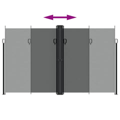 vidaXL Retractable Side Awning Anthracite 200x600 cm 5