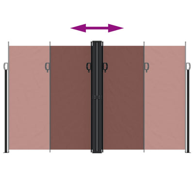 Retractable Side Awning Brown 200x600 cm