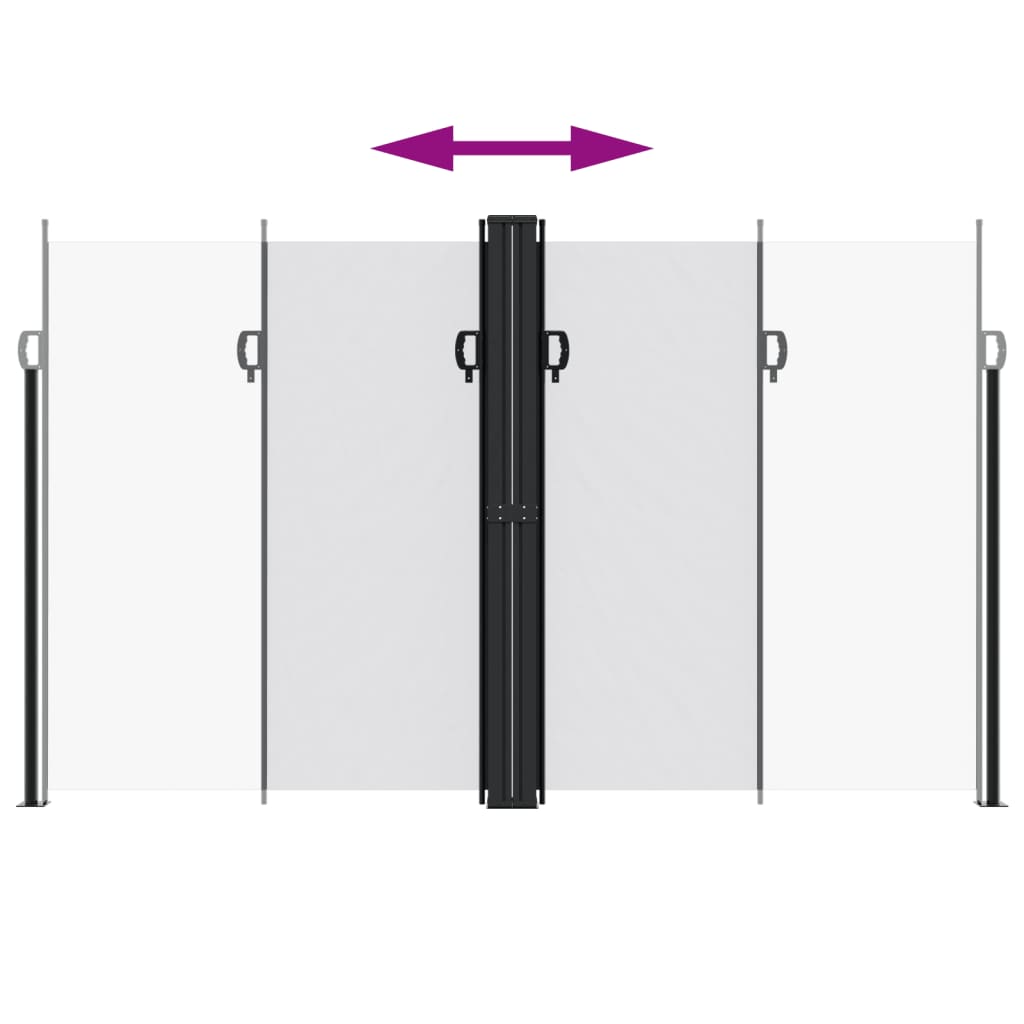 vidaXL Retractable Side Awning White 200x600 cm 5