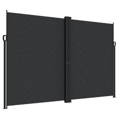 vidaXL Retractable Side Awning Black 220x600 cm 2