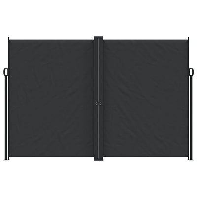 Retractable Side Awning Black 220x600 cm