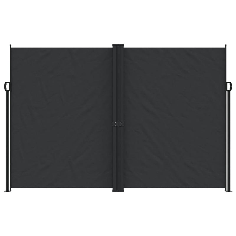 Retractable Side Awning Black 220x600 cm