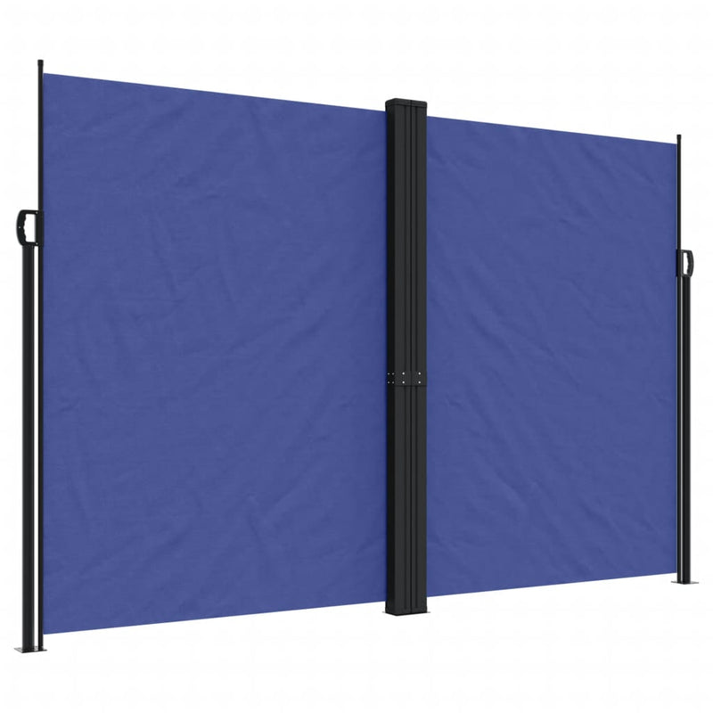 Retractable Side Awning Blue 220x600 cm