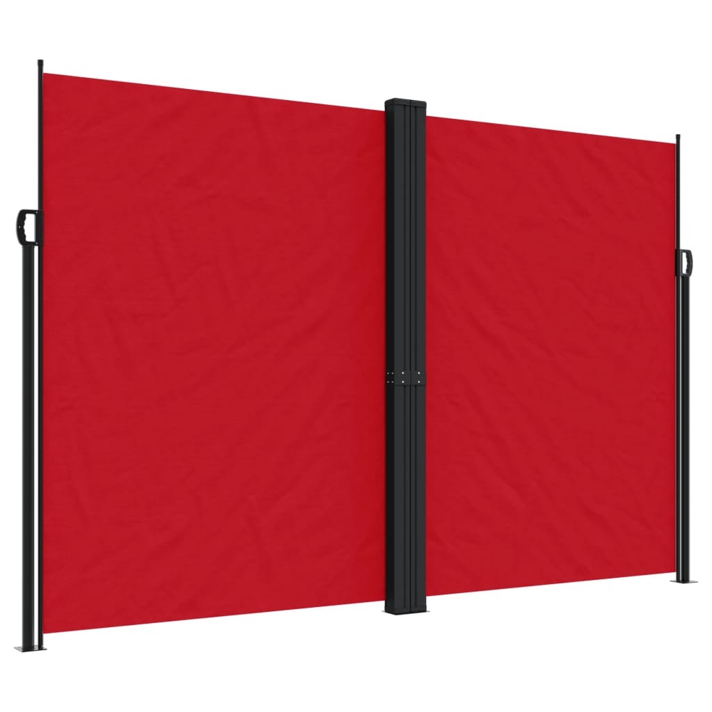 vidaXL Retractable Side Awning Red 220x600 cm 2