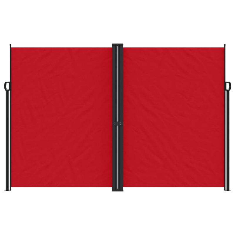 Retractable Side Awning Red 220x600 cm