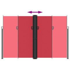 vidaXL Retractable Side Awning Red 220x600 cm 5